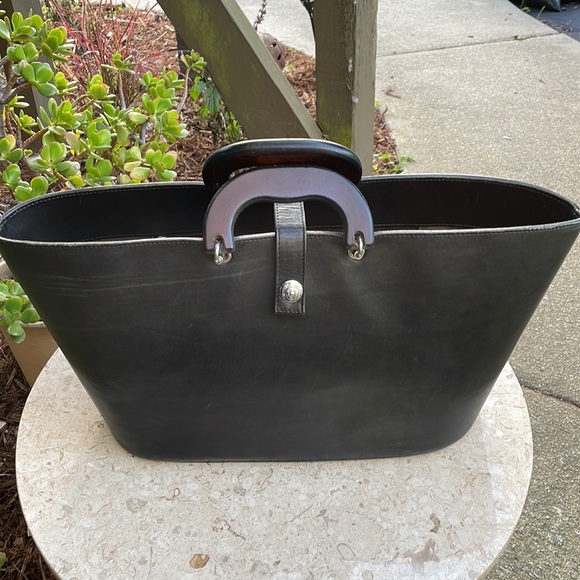 Spinneybeck Leather Bucket Tote - Picture 6 of 6